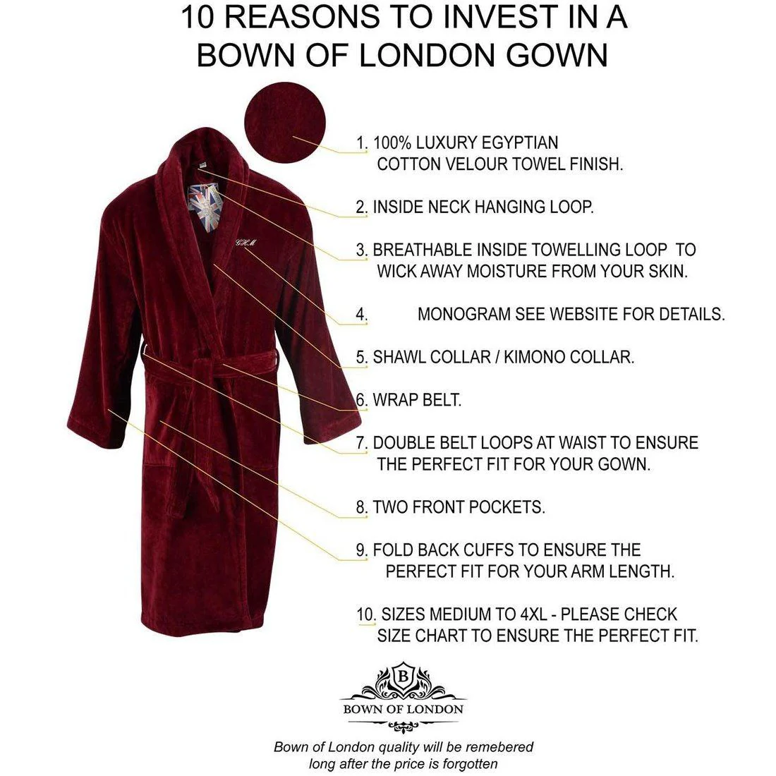 Women's Dressing Gown - Baroness Burgundy - Image 7