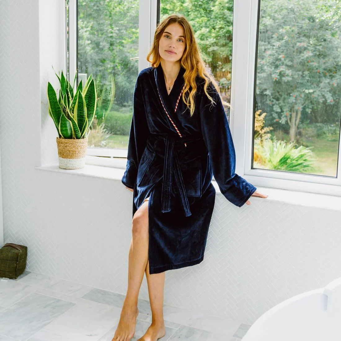 Unisex Dressing Gown - Duchess Navy - Image 4