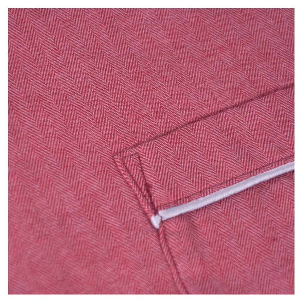 Ladies Pyjamas Brushed Cotton Red - Russo - Image 4