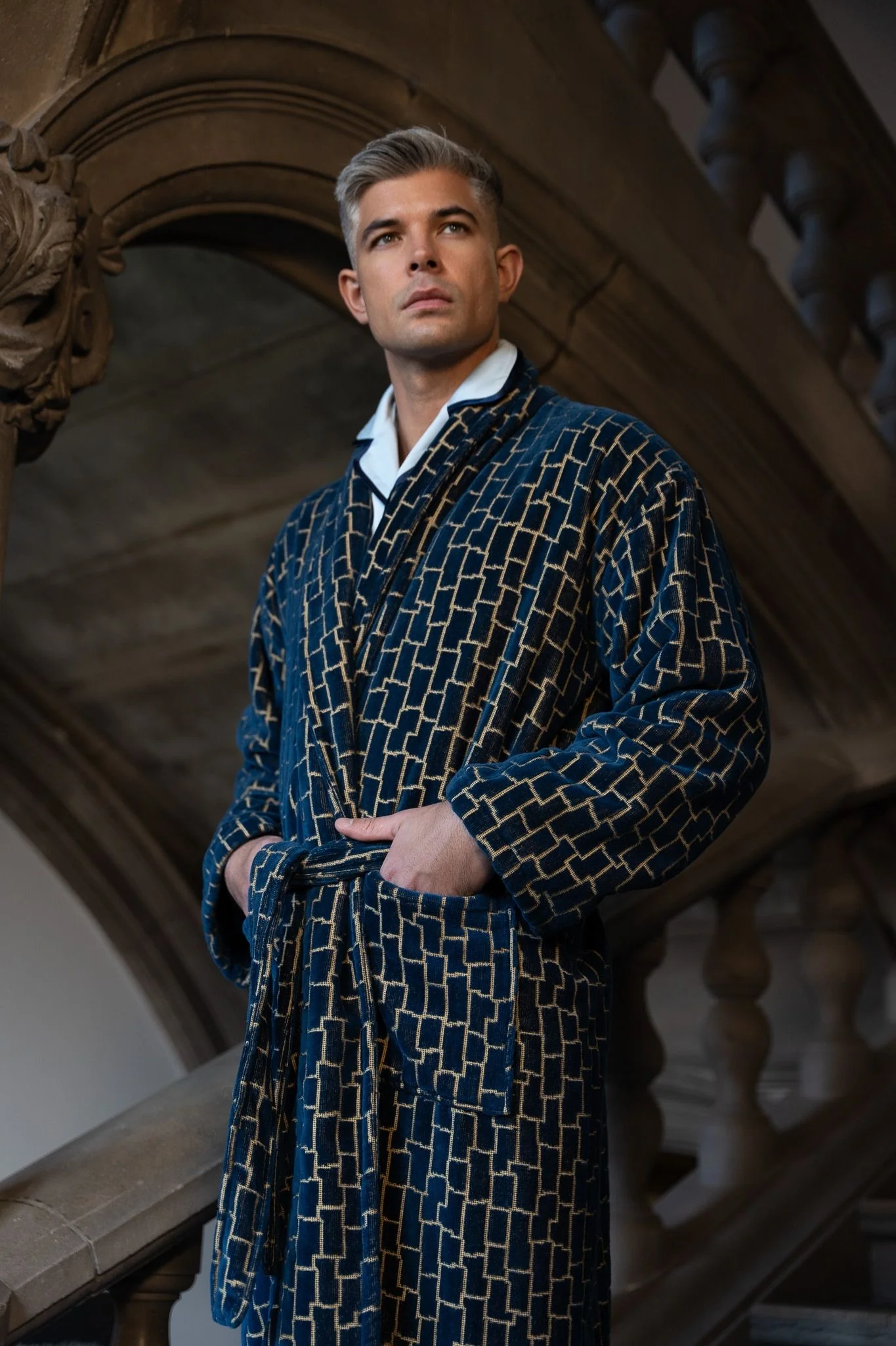 Men's Dressing Gown - Agean - Image 3