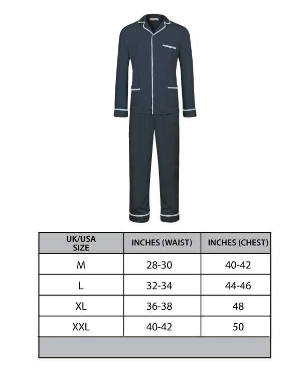 Men's Breathable Bamboo Pyjamas - Poseidon - Image 7