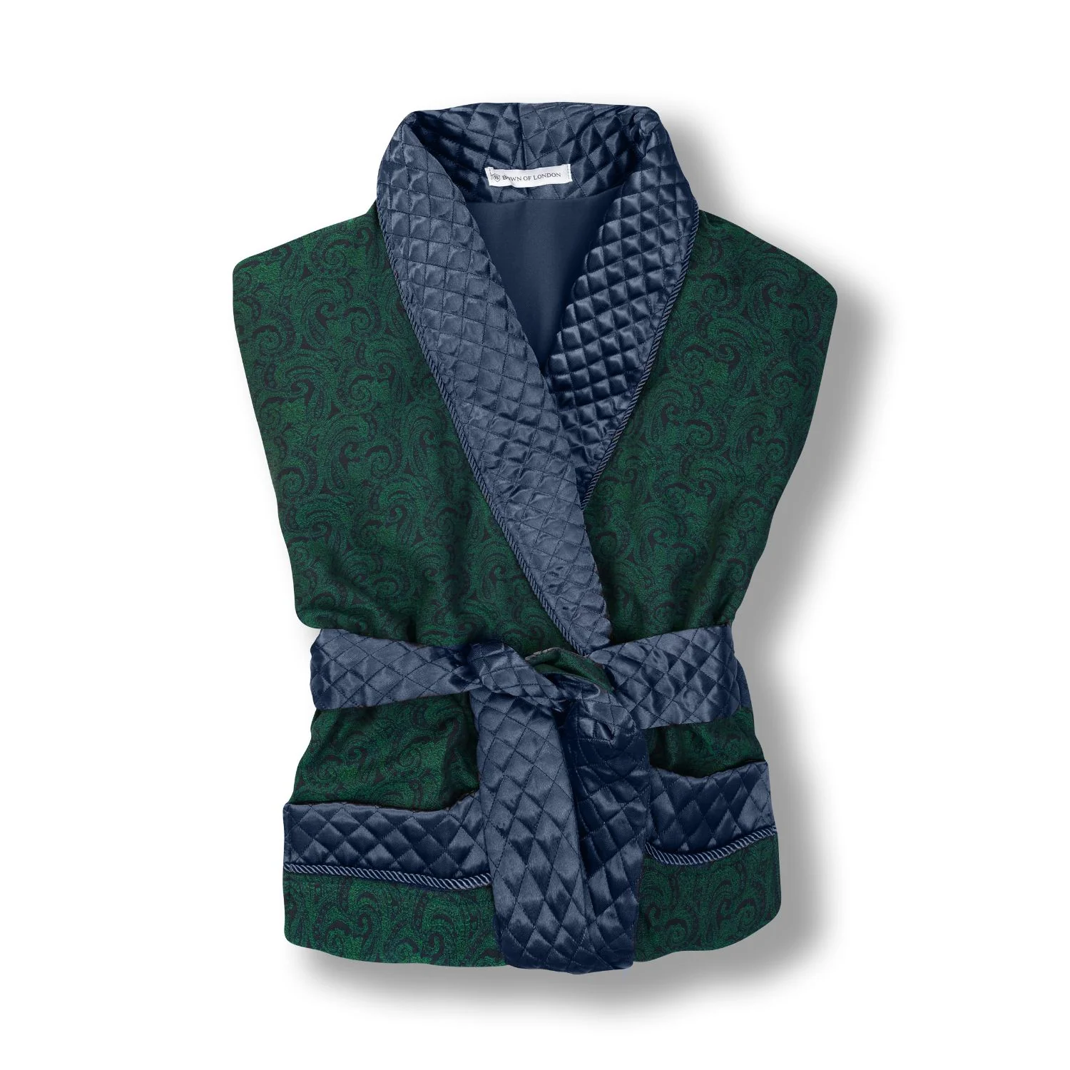 Russborough Short Smoking Jacket in Green - Image 6