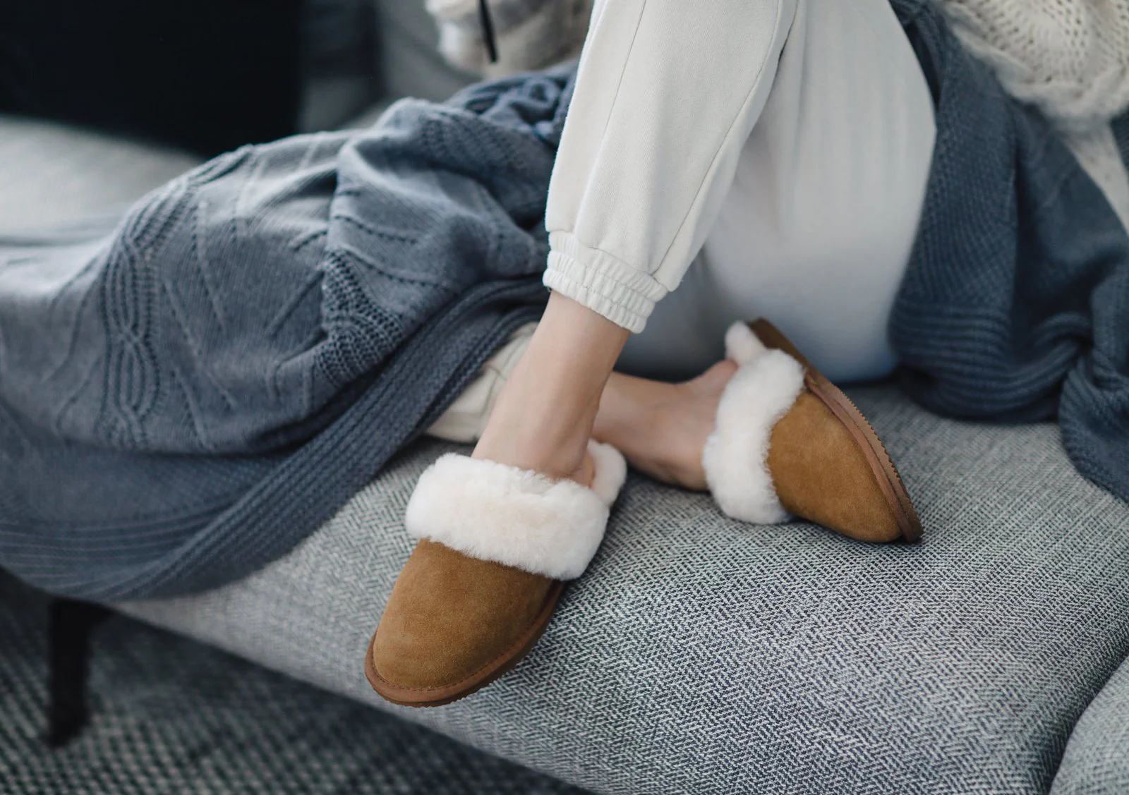 Grace Sheepskin Mule Slipper - Chestnut - Image 3