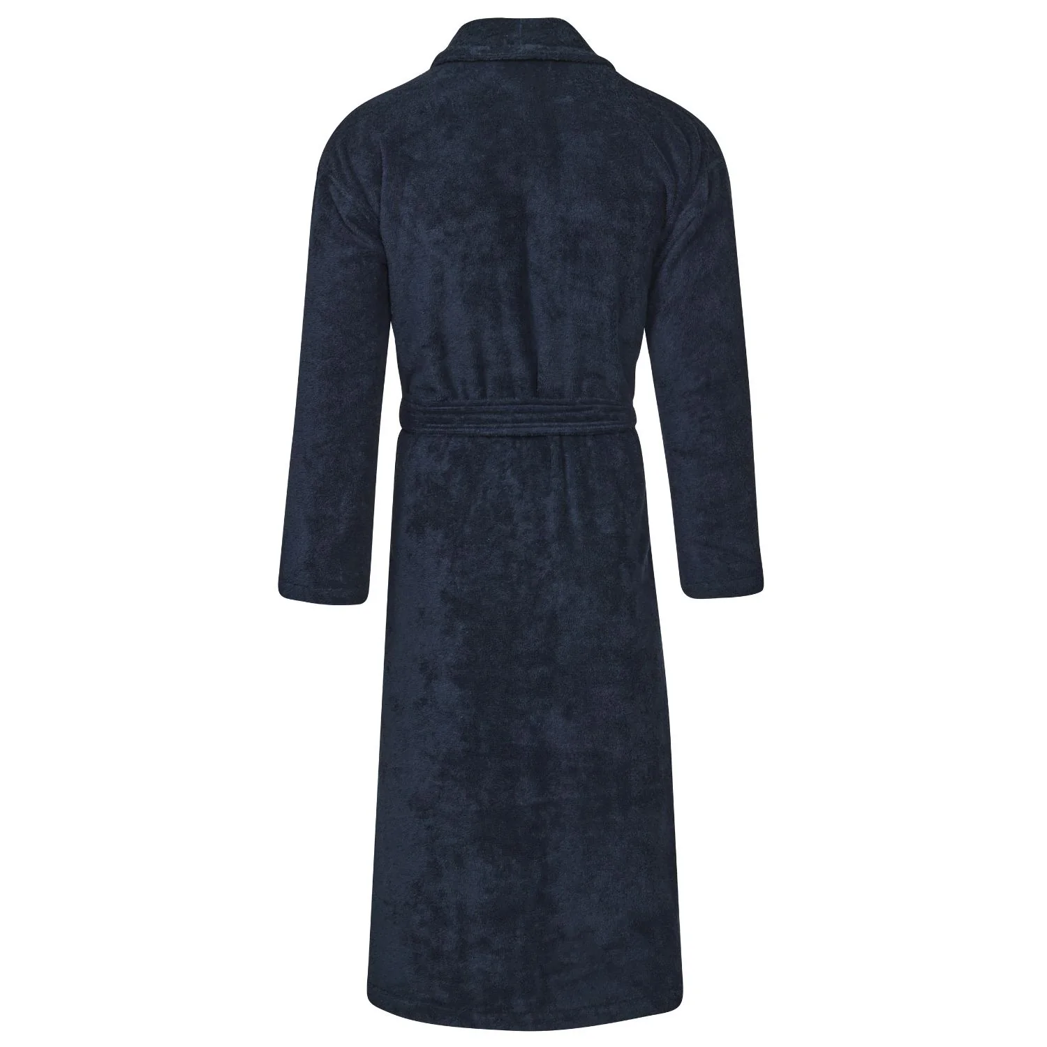 Women's Towelling Cotton Dressing Gown - Navy Blue - Image 4